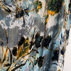 قماش فستان فاخر عالي الجودة من الحرير الخالص والجاكار المخلوط بالخيوط لثوب الدريع الصومالي (الفرنساوي) وقماش البروكار السوداني - Product Image 4