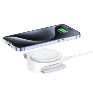 Cargador Inalámbrico Magnético 3 en 1 Plegable, Estación de Carga Portátil para <span class=keywords><strong>iPhone</strong></span>, <span class=keywords><strong>Apple</strong></span> Watch y AirPods, Cargador Rápido de 15W - Product Image 4
