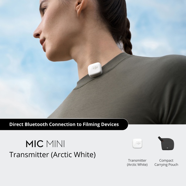Mic Mini Wireless Lavalier Microphone 1TX 1RX, 250m Range, Noise Reduction, for Smartphone Camera Vlog Live Streaming Recording