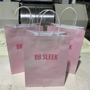 Bolsas de Papel Kraft Personalizadas con Logotipo Impreso para Compras, Regalos, Alimentos, Venta al por Mayor, Bolsas de Lujo KM OEM - Product Image 1