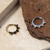 Vente en gros de bijoux de piercing corporel de haute qualité, anneau segmenté en titane ASTM F136, qualité implant, bijoux de mode