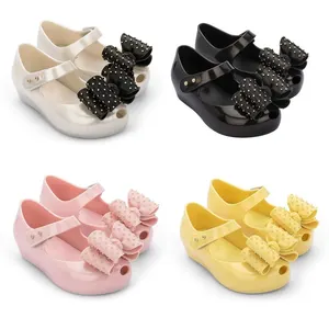 2024 haute qualité enfants gelée chaussures plates enfants filles sandales en plastique princesse gelée chaussures sandales fantaisie