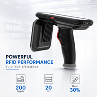 Lector/Escritor RFID UHF Impinj R2000 con Empuñadura de Pistola BX6100, PDA Industrial Portátil, Lector de Códigos de Barras 2D de Largo Alcance (20m)
