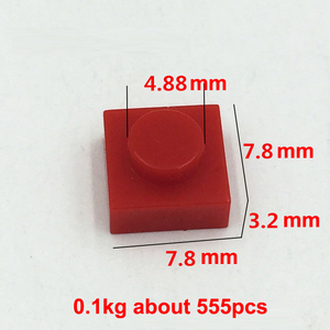 Tự làm khối xây dựng mảnh nhỏ hạt cơ sở mảnh ngắn 1*1 tấm tự làm khối Nhựa hạt Lắp ráp khối xây dựng - Product Image 5