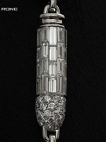 LEQI Collier Hip Hop en Or 9K-18K avec Pendentif Skateboard et Diamant de Laboratoire Mosaïque sur Chaîne Corde (Style Rapper, Danseur, Déclaration, Mariage, Anniversaire)