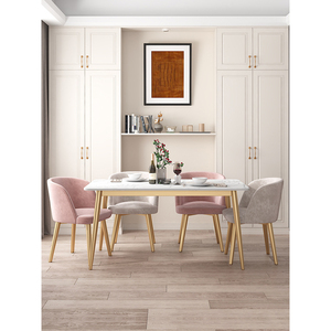 Light Luxury Modern Rock Slab Dining <b>Table</b> for Home School Apartment Restaurant Use - Product Image 4