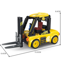 Bloque coche 2889 Citycar Supercar carretilla elevadora piezas pequeñas MOC ladrillos modelo ensamblar bloques de construcción colección de plástico juguete Juguete