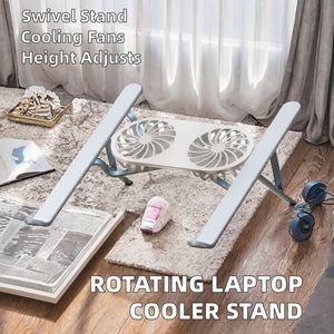 2026 New Professional Cooling Laptop Stand Rotating <b>with</b> <b>Tablet</b> Support Radiator <b>Computer</b> Fan Mobile Phone Holder - Product Image 2