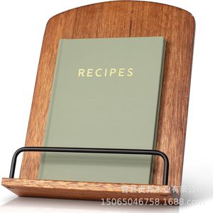Support de livre de recettes en bois massif, support de comptoir de cuisine pour livres - Product Image 3