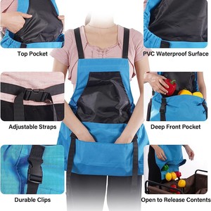 Delantal de jardinería para cosecha, tela Oxford impermeable, gran capacidad con liberación rápida para recolección de flores y vegetales del jardín - Product Image 3