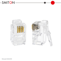 Connecteur de ligne téléphonique RJ9 4P4C Accessoire de prise modulaire
