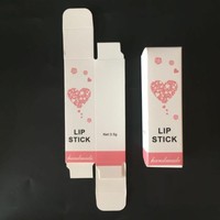 Nouvelle tendance de la mode Boîte de papier d'art pliante pour rouge à lèvres avec logo personnalisé Boîte d'emballage personnalisée pour brillant à lèvres