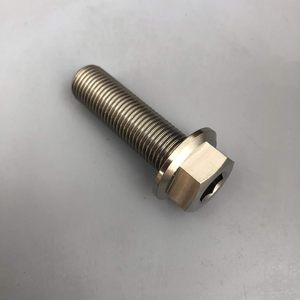 Tornillo de titanio <span class=keywords><strong>M12</strong></span> <span class=keywords><strong>x</strong></span> <span class=keywords><strong>1.25</strong></span> <span class=keywords><strong>x</strong></span> 40 mm con cabeza cilíndrica y cabeza hexagonal con brida - Product Image 2