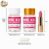 Capsules d'acide borique naturel OEM ODM sous marque privée pour l'hygiène intime féminine, équilibre du pH, soutien quotidien doux pour les femmes, vente en gros