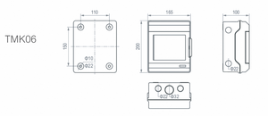 กล่องพลาสติกกันน้ำ TMK(SK) ซีรีส์ SK-6 กล่องจ่ายไฟ - Product Image 2