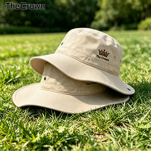 Custom Logo Wide Brim Boonie <b>Hat</b> Wholesale Bulk Waterproof Windproof Outdoor Sun <b>Hat</b> With Chin Strap Manufacturer - Product Image 1