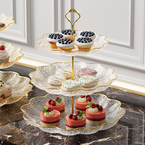 <span class=keywords><strong>Piatto</strong></span> in Plastica PET di Alta Qualità Ecologico a 3 Strati con Bordo Dorato di Lusso <span class=keywords><strong>per</strong></span> Casa, Compleanni, Matrimoni, Dessert, Frutta e Snack - Product Image 3