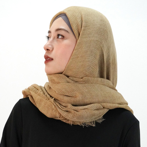 Écharpe en tricot de rayonne à texture Keffiyeh koweïtienne teinte sur mesure 2026, châles tissés, turban <span class=keywords><strong>hijab</strong></span> en viscose et voile de coton pour femmes musulmanes - Product Image 1