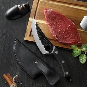 Almanya Samura şef et balta sırpça tam Tang kesim bıçakları 6 inç el dövme Boning fileto kasap bıçağı