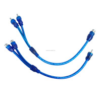 OEM Hifi Alpine Car Audio Video Cable Haut-parleur Wire Pants Boots Y Splitter 1 Male to 2 Female or 1 Female to 2 Male Y Rca Cabl
