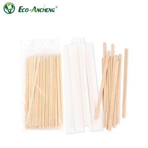 Hot Sale Bulk Wooden Drink <strong>Stirrer</strong> Disposable <strong>Coffee</strong> <strong>Stirrer</strong> with Eco Friendly Individually Paper Wrapped - Product Image 4