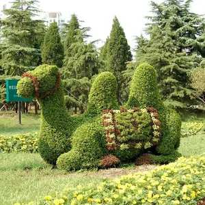 Dalam Ruangan Rumah Dekorasi Topiary Rumput Patung Hewan Cetakan Patung Taman untuk Dijual