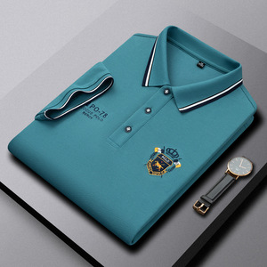 Camisa <span class=keywords><strong>Paul</strong></span> de Algodón Antiarrugas, Transpirable, con Bordado, Corte Ajustado, Manga Corta, para Jóvenes y Adultos - Product Image 2