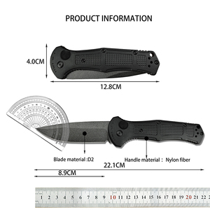 Couteau de poche d'extérieur 9070bm, 3,74 pouces, acier D2, haute dureté, couteau de camping, manche en nylon antidérapant, couteau de chasse portable - Product Image 6
