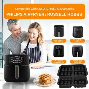 Moules à gaufres en silicone multi-usages, durables, de qualité alimentaire, antiadhésifs, résistants à la chaleur, pour <span class=keywords><strong>petit</strong></span>-déjeuner végétarien - Product Image 4