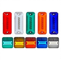 Nouvelles feux de gabarit latéraux LED rectangulaires ultra-minces LJZ 12/24V IP68 étanches en ABS pour camions, feux de freinage clignotants pour remorques et fourgonnettes - Vente en gros