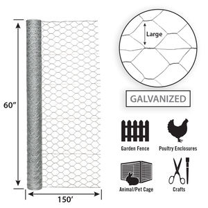 Chicken <strong>Wire</strong> Hexagonal <strong>Wire</strong> <strong>Netting</strong> Woven with Galvanized Steel <strong>Wire</strong> for Chicken House Farm Ranch House - Product Image 2
