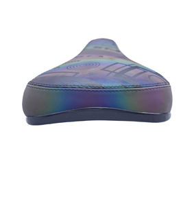 Sillín de <span class=keywords><strong>Bicicleta</strong></span> de Cuero PU Holográfico al por Mayor |   Asiento de <span class=keywords><strong>Bicicleta</strong></span> Iridiscente Camaleón de 241x160mm para MTB, BMX y <span class=keywords><strong>Fixie</strong></span> OEM - Product Image 4