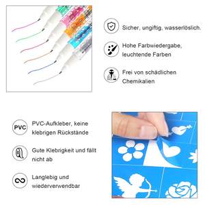 ชุดรอยสักผงกลิตเตอร์ลายการ์ตูนสำหรับเด็กชุดสักชั่วคราวกึ่งถาวรสำหรับงานปาร์ตี้บนเวที - Product Image 4