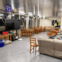 Cabine conteneur préfabriquée de luxe portable et extensible de 20 pieds, maison mobile pliable en panneaux sandwich d'acier, design moderne et abordable
