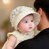 Sombrero de Sol Delgado para Bebés y Niños Pequeños, Gorra de Sol a Rayas con Diseño de Mariposa, Transpirable y Ajustable