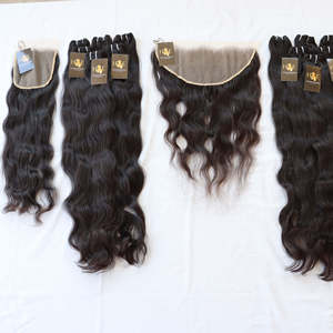 Vente en gros Paquets de cheveux brésiliens bruts à double trame Vendeur non transformé Vagues Boucles Cuticule alignée Vierge indienne Vietnamienne Humaine - Product Image 5