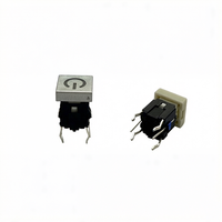 Interrupteur tactile LED rouge carré éclairé 6*6*10.2mm 6 broches DIP pour l'électronique grand public et les appareils électroménagers