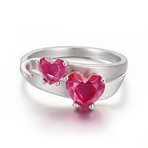 Bagues en or blanc massif 18K, 14K, 10K, serties de pierres précieuses roses cultivées en laboratoire, bijoux fantaisie faits à la main, bagues en or pour femmes, usage quotidien - Product Image 2