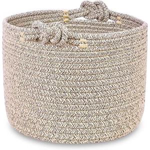 GREENSIDE nordico stile moderno semplice corda di cotone <span class=keywords><strong>cesto</strong></span> di stoccaggio per bambini giocattolo per uso domestico tessuto barile di stoccaggio per - Product Image 6