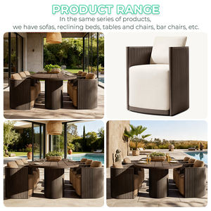 Mesa y Sillas de Comedor de Exterior para Hotel de Lujo, Conjunto de Comedor de Exterior para Villa, Conjunto de Mesa de Comedor de Exterior para Resort, Silla de Comedor de Exterior para Patio - Product Image 5