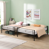 Lit superposé moderne en acier pour deux personnes, structure métallique polyvalente pour la maison, l'hôtel, l'appartement, mobilier de chambre portable