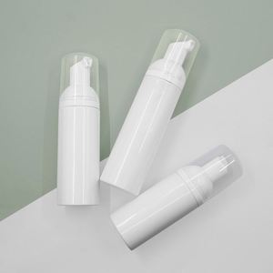 White Press <b>Pump</b> Dispensers Refillable Nontoxic Foaming Soap <b>Bottle</b> Refill Empty Cosmetic <b>Bottles</b> with Clear Cap - Product Image 1