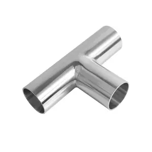 Size 19mm-108mm Pipe OD Butt Welding Auto Tee 3 Way Lengthen 304 Stainless Steel Sanitary Fitting Splitter Homebrew Beer Wine