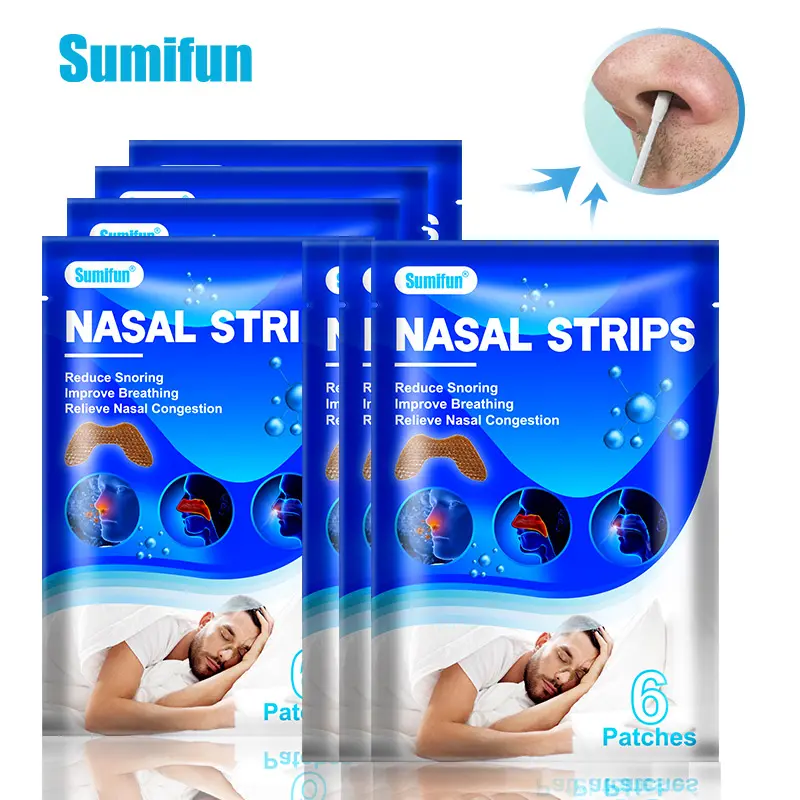 最高の製品Sumifun Breathe Nose Strips Stop Snoring Help Sleep Patch Nasal Congestion Rhinitis Refreshing Spots OEM ODM