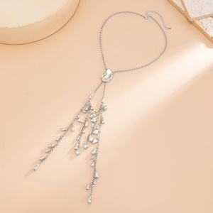Colliers à pendentif goutte d'eau CCB à longue chaîne pour femmes, colliers à pampilles sexy pour femmes, accessoires de fête, bijoux de mode, cadeau - Product Image 4