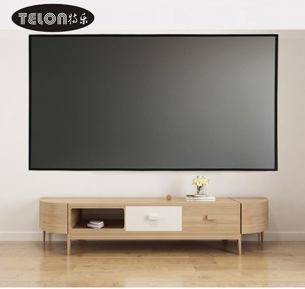 Ультракороткий проектор Telon, 120 дюйма, 4K PET, прозрачный, с фиксированной рамкой