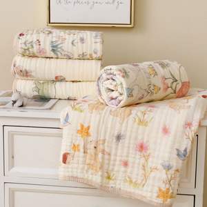 105*105cm otoño 6 capas recién nacido dibujos animados accesorios <span class=keywords><strong>de</strong></span> impresión infantil bambú algodón bebé Toalla <span class=keywords><strong>de</strong></span> baño manta <span class=keywords><strong>aire</strong></span> <span class=keywords><strong>acondicionado</strong></span> - Product Image 2