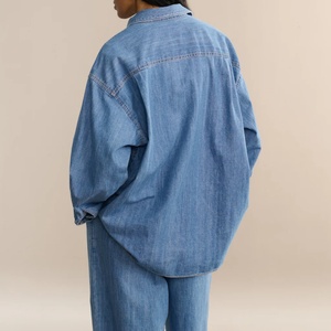 เสื้อผ้าเดนิมลดราคาประจำฤดูใบไม้ร่วง ชุดยีนส์คุณภาพสูงสำหรับผู้หญิง เสื้อเชิ้ตเดนิมลำลอง กางเกงยีนส์ ชุดเซ็ตสองชิ้นสำหรับผู้หญิง - Product Image 3