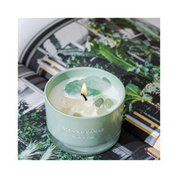 AIKUN Luxus Glasgefäße Aromatherapie Kerze Private Label Raumduft Sojawachs Duftkerze mit Heilsteinen