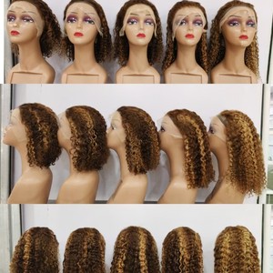 Perruques Lace Front 13x4 en Cheveux Humains 100% Naturels, Ondulées, Couleur Mixte 4/27, avec Mèches, Cheveux Humains Brésiliens, Vente en Gros, Fournisseur RUBE - Product Image 4